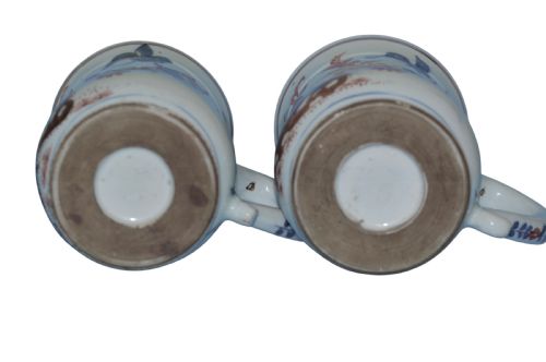PAIR OF 18TH CENTURY CHINESE IMARI PORCELAIN TANKARDS - ADDITIONAL PHOTO 6