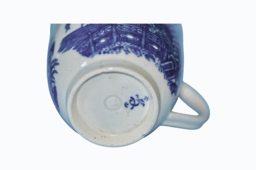 CAUGHLEY PORCELAIN BLUE WHITE GILT TRIO C1790 - ADDITIONAL PHOTO 6