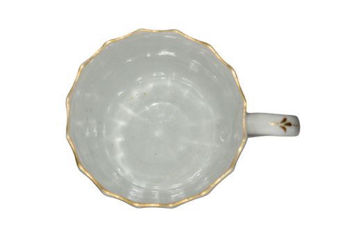 WORCESTER L'AMOUR PATTERN FLUTED PORCELAIN COFFEE CUP C1770 - ADDITIONAL PHOTO 3