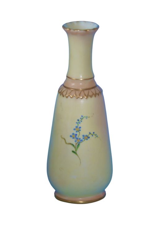 18981902 LOCKE CO WORCESTER VASE WITH BIRD AND FLORAL PAINTED DECORATION - ADDITIONAL PHOTO 1