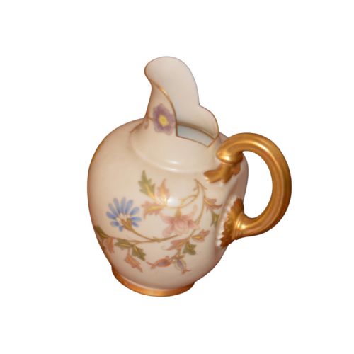 1891 ROYAL WORCESTER VICTORIAN PORCELAIN HELMET SHAPED JUG - ADDITIONAL PHOTO 1