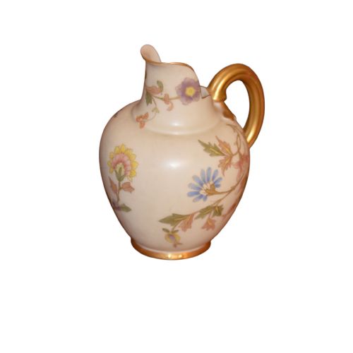 1891 ROYAL WORCESTER VICTORIAN PORCELAIN HELMET SHAPED JUG - ADDITIONAL PHOTO 6