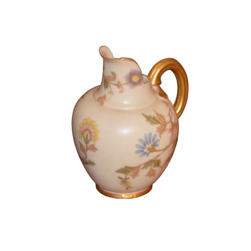 1891 ROYAL WORCESTER VICTORIAN PORCELAIN HELMET SHAPED JUG - ADDITIONAL PHOTO 7
