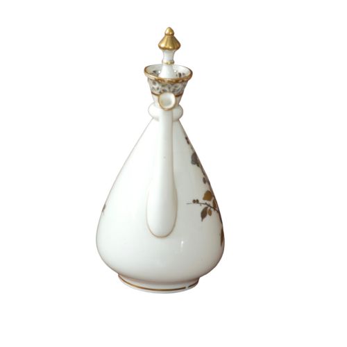 A ROYAL WORCESTER 'OLD IVORY' AESTHETIC MOVEMENT PORCELAIN EWER AND COVER DATED 1884 - ADDITIONAL PHOTO 7