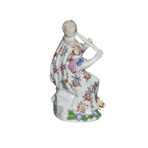 MEISSEN PORCELAIN FIGURE OF LADY FLUTIST MID 18TH CENTURY - ADDITIONAL PHOTO 3