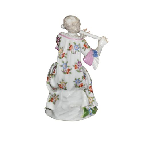 MEISSEN PORCELAIN FIGURE OF LADY FLUTIST MID 18TH CENTURY - ADDITIONAL PHOTO 4
