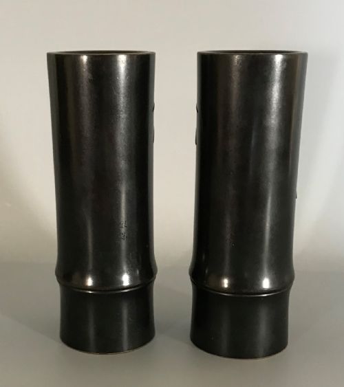 PAIR OF ON LAID NOGAWA VASES - ADDITIONAL PHOTO 2