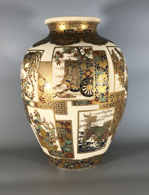large antique imperial satsuma vase - CATEGORY: ANTIQUE CERAMICS - DATED 1870