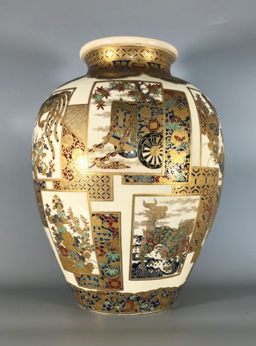 LARGE ANTIQUE IMPERIAL SATSUMA VASE - ADDITIONAL PHOTO 2