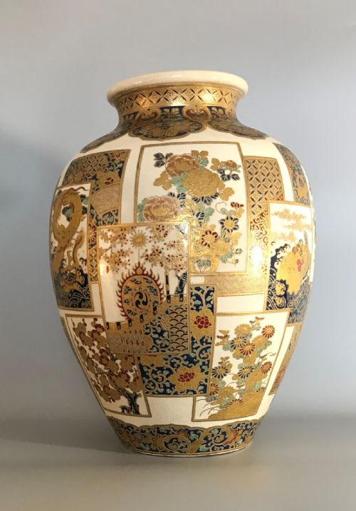 LARGE ANTIQUE IMPERIAL SATSUMA VASE - ADDITIONAL PHOTO 5