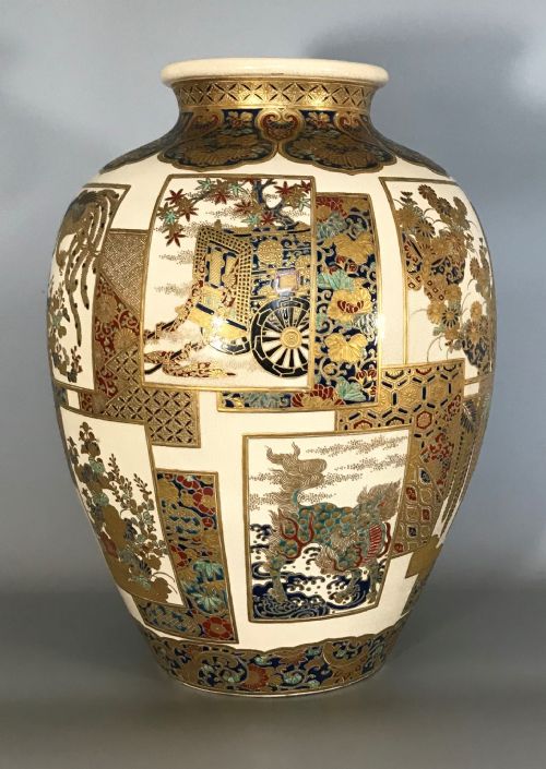 LARGE ANTIQUE IMPERIAL SATSUMA VASE - ADDITIONAL PHOTO 6