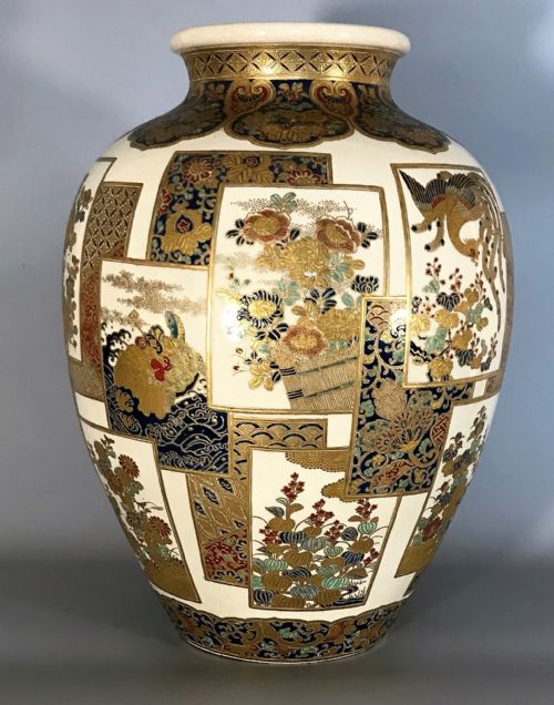 LARGE ANTIQUE IMPERIAL SATSUMA VASE - ADDITIONAL PHOTO 9