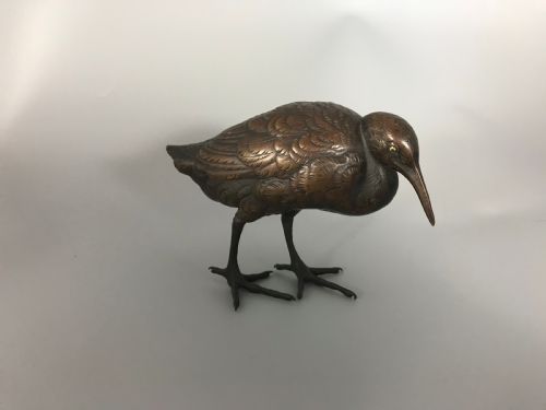 19THC JAPANESE BRONZE OF A BITTERN - ADDITIONAL PHOTO 1