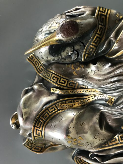 ANTIQUE JAPANESE SILVER FIGURE OF JUROJIN - ADDITIONAL PHOTO 13