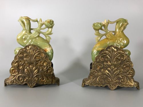 PAIR CHINESE NEPHRITEJADE PHOENIX BIRDS - ADDITIONAL PHOTO 3