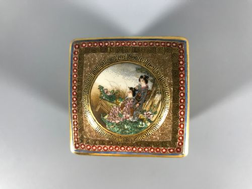 ANTIQUE JAPANESE SATSUMA KINKOZAN CADDY - ADDITIONAL PHOTO 4