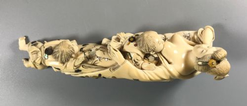 JAPANESE IVORY AND SHIBAYAMA OKIMONO - ADDITIONAL PHOTO 3