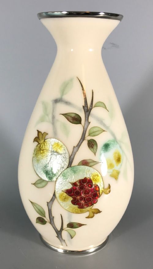 japanese cloisonne vase by tamura - CATEGORY: ANTIQUE METAL - DATED 1950
