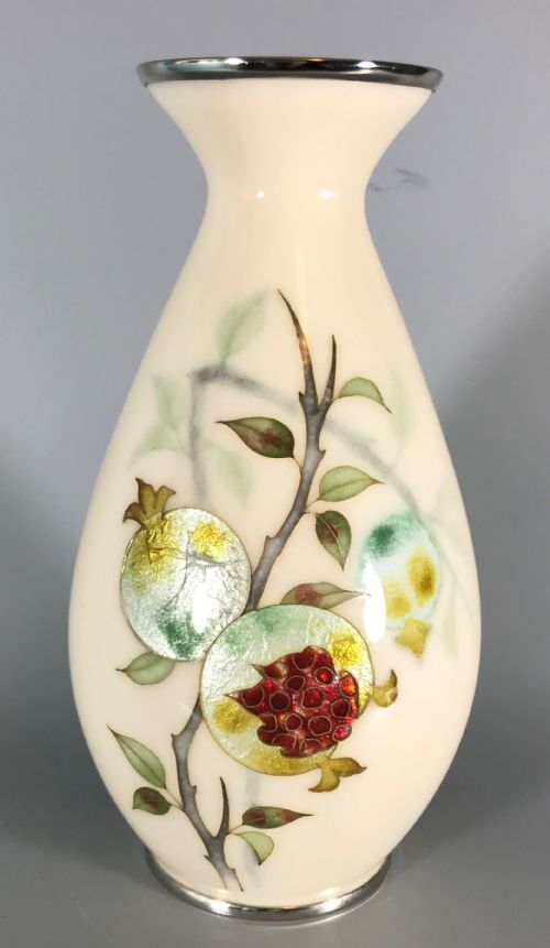 JAPANESE CLOISONNE VASE BY TAMURA - ADDITIONAL PHOTO 1
