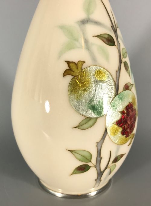 JAPANESE CLOISONNE VASE BY TAMURA - ADDITIONAL PHOTO 4