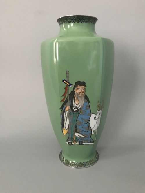 LARGE JAPANESE CLOISONNE VASE - ADDITIONAL PHOTO 3