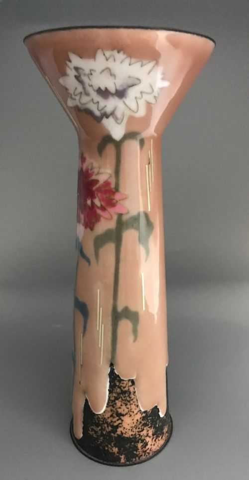 RARE LARGE JAPANESE CLOISONNE VASE - ADDITIONAL PHOTO 1