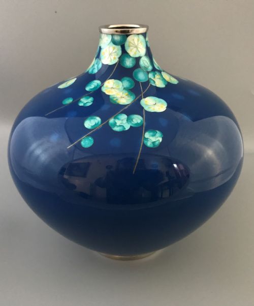 japanese cloisonne vase by tamura - CATEGORY: ANTIQUE METAL - DATED 1920
