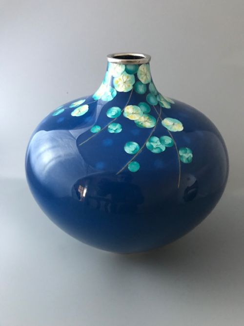JAPANESE CLOISONNE VASE BY TAMURA - ADDITIONAL PHOTO 5