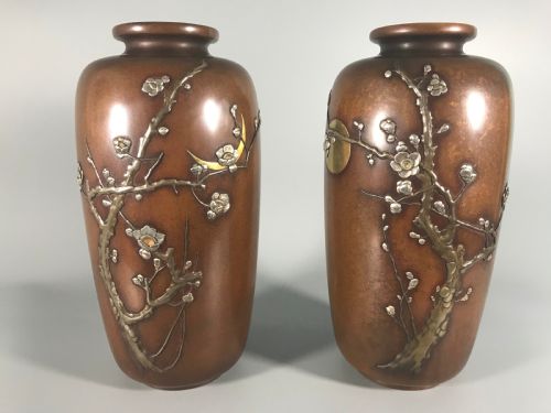 JAPANESE BRONZE VASES BY NOGAWA - ADDITIONAL PHOTO 3