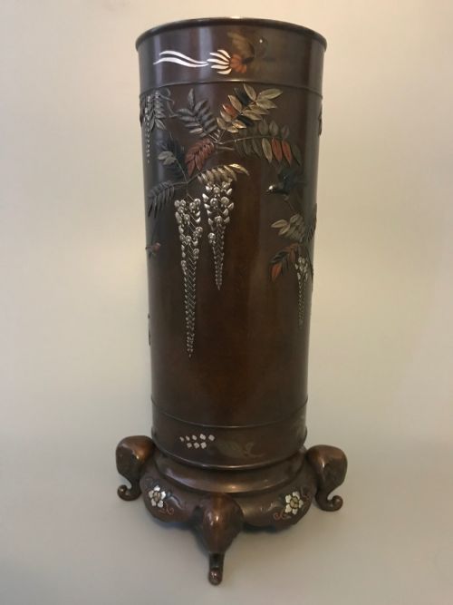 large japanese bronze vase by nogawa - CATEGORY: ANTIQUE METAL - DATED 1890