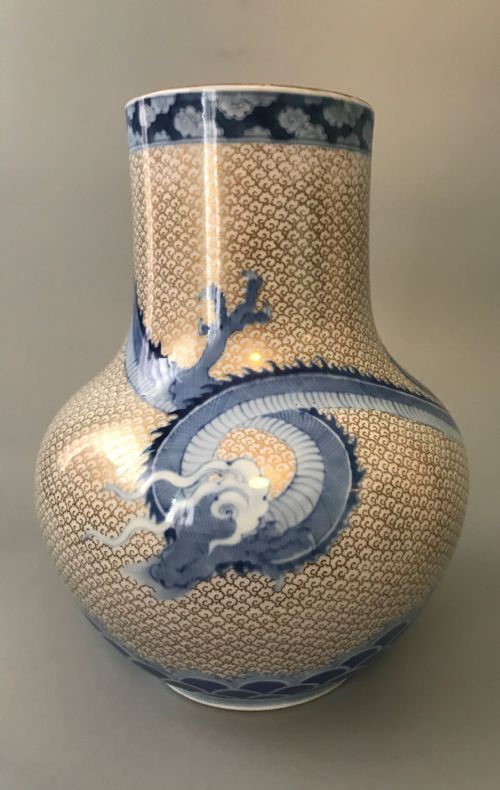 LARGE JAPANESE VASE BY FUKAGAWA - ADDITIONAL PHOTO 2