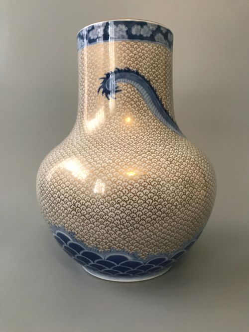 LARGE JAPANESE VASE BY FUKAGAWA - ADDITIONAL PHOTO 3