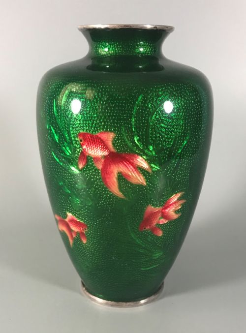 japanese cloisonne vase by ando - CATEGORY: ANTIQUE METAL - DATED 1910