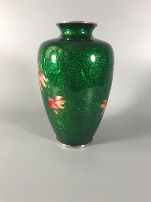 JAPANESE CLOISONNE VASE BY ANDO - ADDITIONAL PHOTO 1