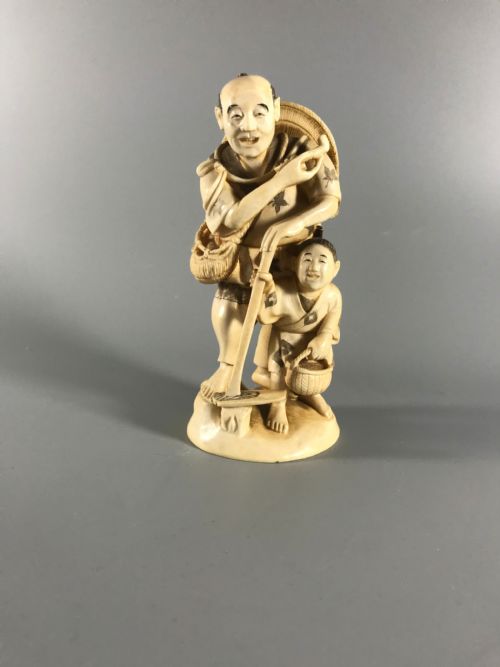 japanese ivory okimono meiji period - CATEGORY: ANTIQUE MISCELLANEOUS - DATED 1890