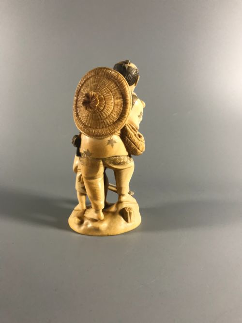 JAPANESE IVORY OKIMONO MEIJI PERIOD - ADDITIONAL PHOTO 1