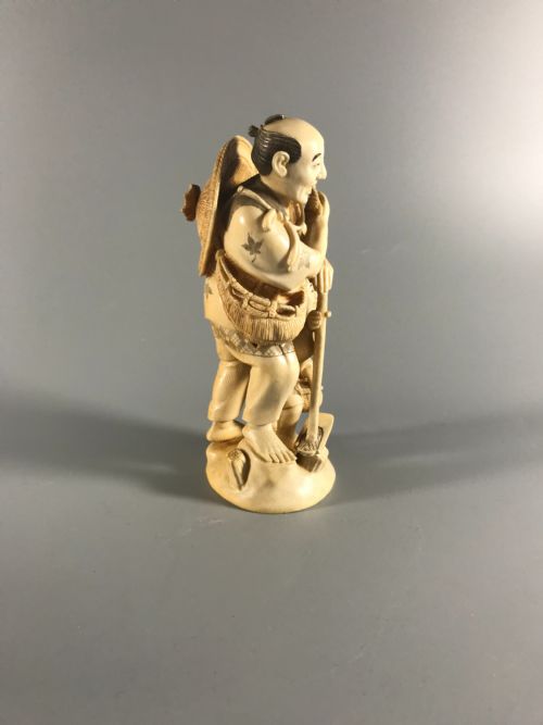 JAPANESE IVORY OKIMONO MEIJI PERIOD - ADDITIONAL PHOTO 3