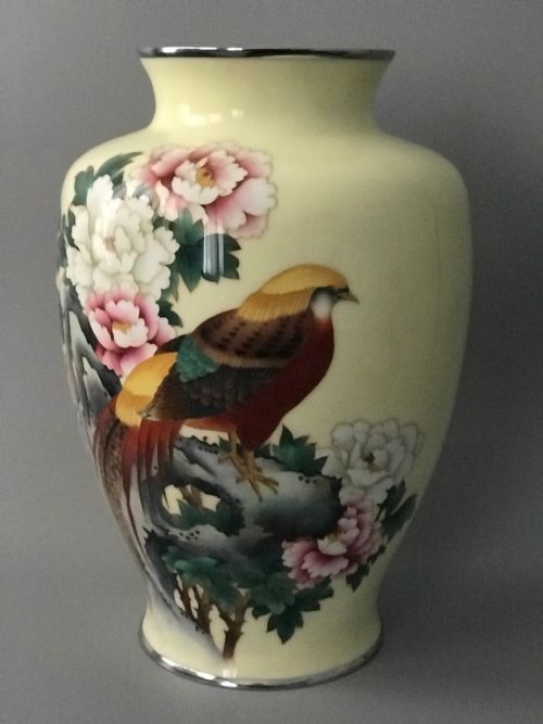 HUGE JAPANESE CLOISONNE VASE - ADDITIONAL PHOTO 1
