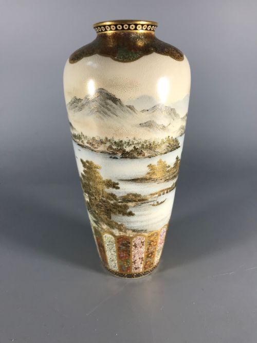 Large Japanese Satsuma Vase by Yabu Meizan