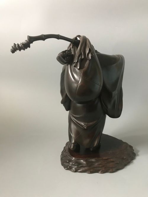 WONDERFUL MEIJI JAPANESE BRONZE OF HOTEI - ADDITIONAL PHOTO 3