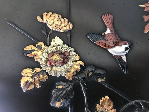 LARGE JAPANESE INLAID BRONZE CHARGER - ADDITIONAL PHOTO 3