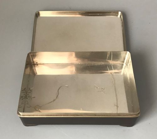 JAPANESE IRON ENAMEL AND MIXED METAL BOX - ADDITIONAL PHOTO 2