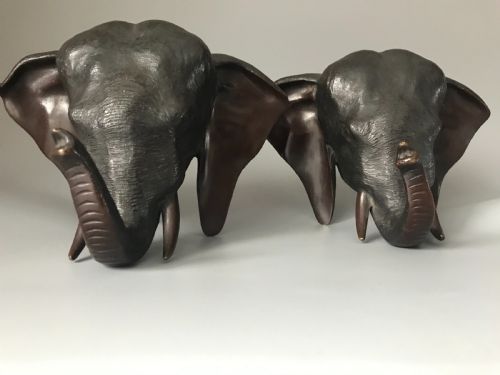 JAPANESE BRONZE ELEPHANT BOOKENDS - ADDITIONAL PHOTO 2