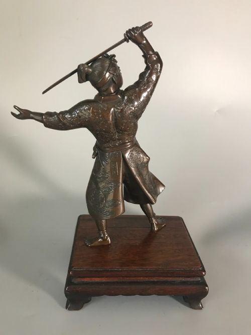 JAPANESE BRONZE SAMURAI BY MIYAO - ADDITIONAL PHOTO 2