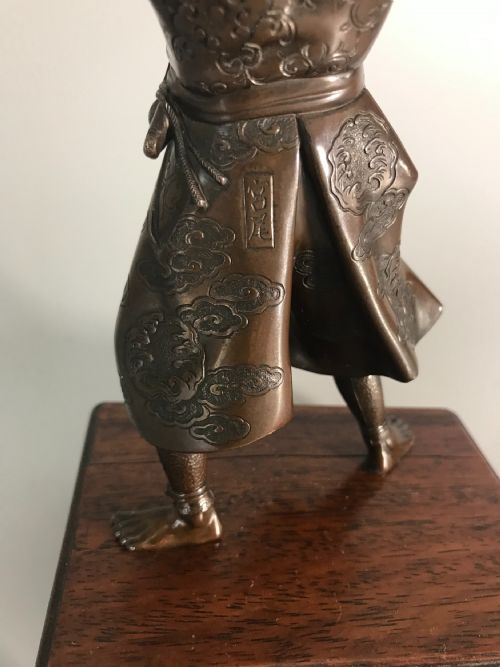 JAPANESE BRONZE SAMURAI BY MIYAO - ADDITIONAL PHOTO 3
