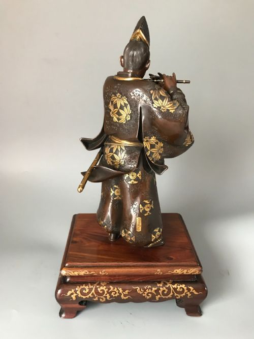 JAPANESE BRONZE FIGURE OF YORIMASA - ADDITIONAL PHOTO 2
