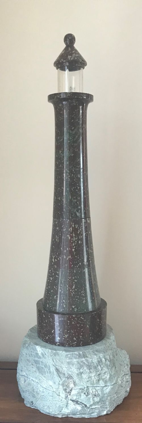 Remarkable Cornish Serpentine Stone Lighthouse.