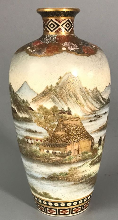 JAPANESE SATSUMA VASE BY YABU MEIZAN - ADDITIONAL PHOTO 2