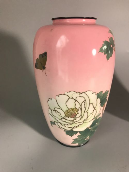 BEAUTIFUL PAIR JAPANESE CLOISONNE VASES - ADDITIONAL PHOTO 3