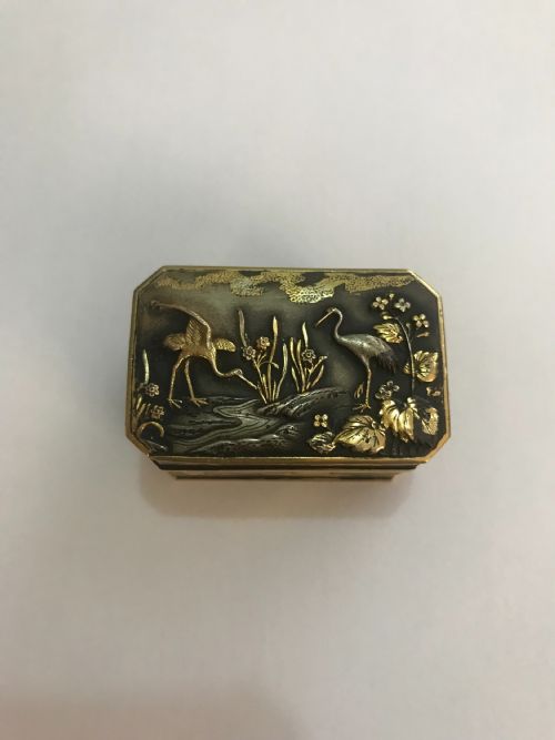 small japanese mixed metal box - CATEGORY: ANTIQUE BOXES - DATED 1890